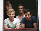 Fußballerquartett im Sportinternat